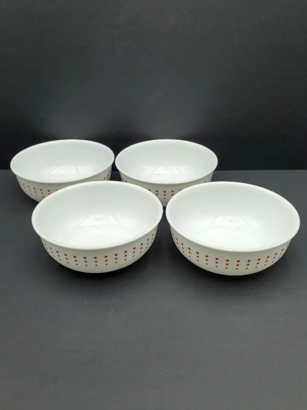 Corelle Bayside Dots Red Soup Bowls Corning Red Polka Dot Cereal Bowls
